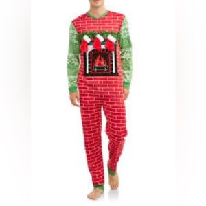 December 25th Light Up One Piece Red Tacky Footless Ugly Christmas Pajam…